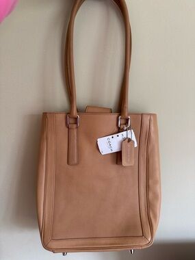 Coach Factory Saddle Brown Leather Tote with Tag - style Bon’s Bucket - NWT